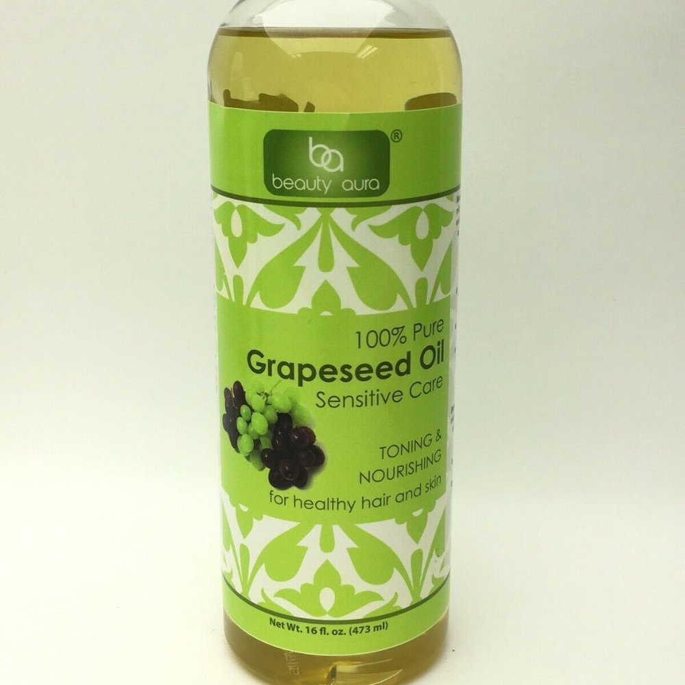 Healthy Hair Grapeseed Oil 100% Beauty Aura Sensitive Skin EX 01/23 16oz C30
